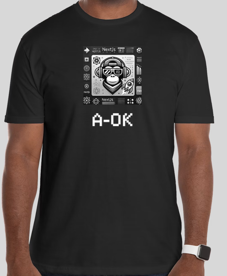A-OK // NEXT.JS IS NICE SPACE APE TEE